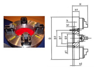 Heavy Duty Independent 4 Jaw Lathe Chuck (indpendent chuck 1000 1250 1400 1600 2000 2500)